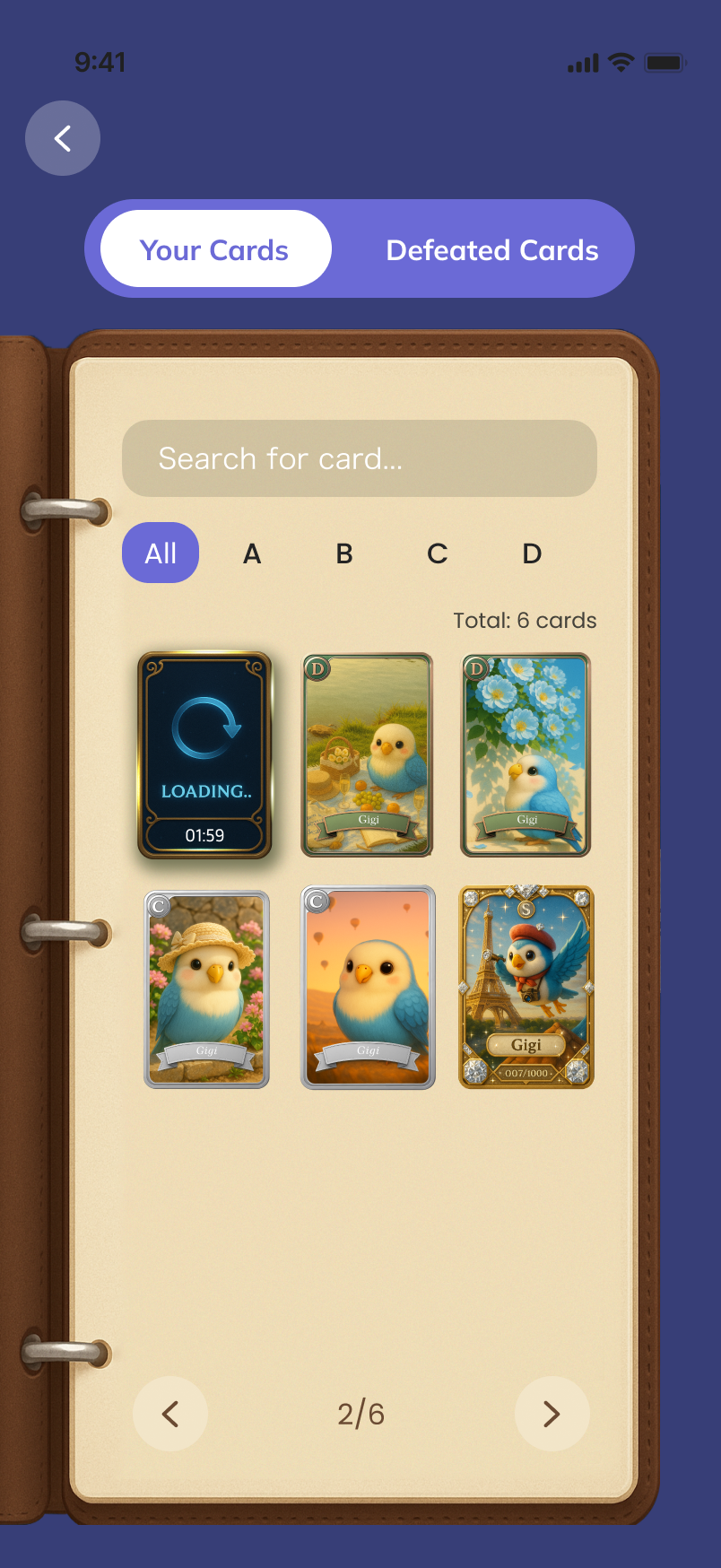 Original card loading state